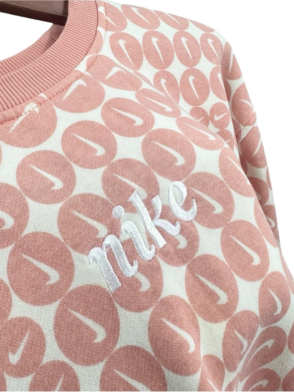 NIKE Sweatshirt Oversized Club Fleece Peach White
